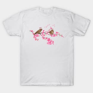 Royal Sakura Birds T-Shirt